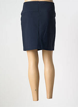 Jupe courte coupe droite bleu INDIES femme