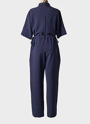 Combi-pantalon col chemisier manches courtes bleu SEMIOLOGY femme