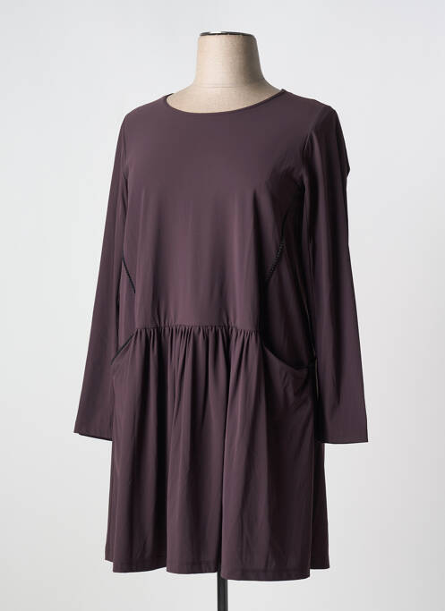 Robe mi-longue marron INDIES pour femme