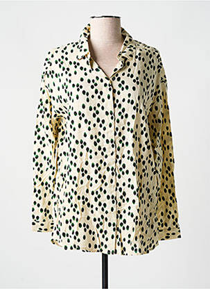Chemisier coupe droite manches longues beige NICE THINGS femme