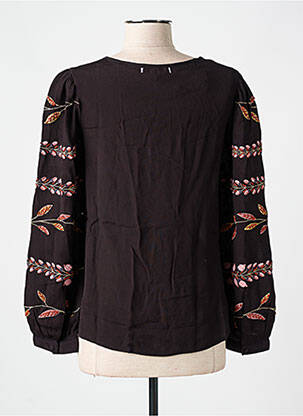 Blouse poignets boutonnés avec fente manches longues noir WHITE STUFF femme