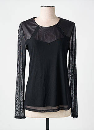 Top stretch manches longues noir GARELLA femme