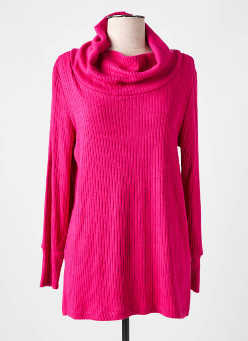 Pull col roulé rose AN II VITO pour femme