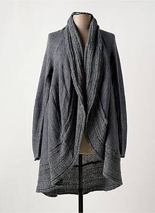 Gilet manches longues coupe cintrée gris BOHEMIA femme