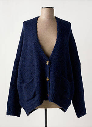 Gilet manches longues stretch bleu ALEMBIKA femme