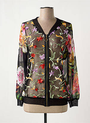 Veste casual fermeture zippée sur le devant noir AN II VITO femme