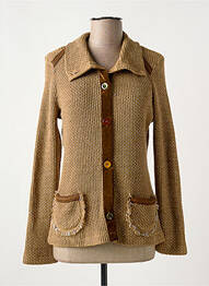 Gilet manches longues stretch marron LO! LES FILLES femme