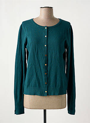 Gilet manches longues coupe cintrée vert YEST femme
