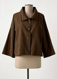 Veste casual coupe droite marron LUUKAA femme