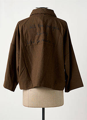 Veste casual coupe droite marron LUUKAA femme
