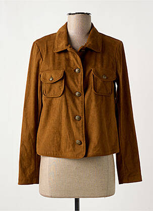 Veste chic fermeture boutonnée sur le devant marron INDIES femme