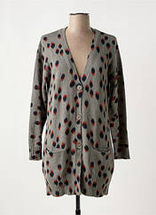 Gilet manches longues gris NICE THINGS pour femme seconde vue