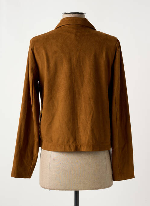 Veste chic fermeture boutonnée sur le devant marron INDIES femme