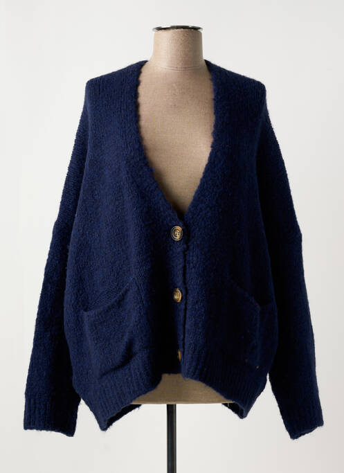 Gilet manches longues bleu ALEMBIKA pour femme