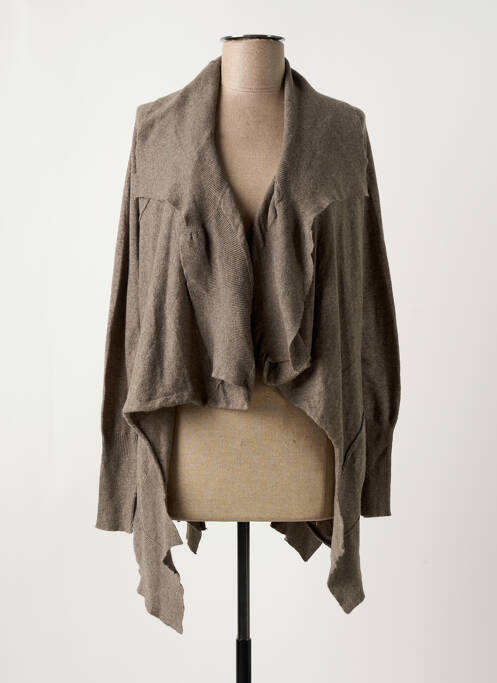 Gilet manches longues marron BOHEMIA pour femme