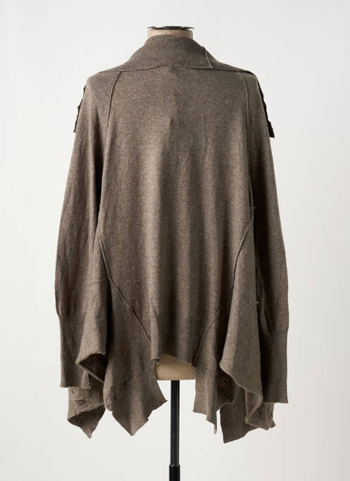 Gilet manches longues marron BOHEMIA pour femme