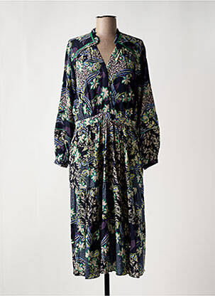 Robe longue manches longues manches longues bleu WHITE STUFF femme