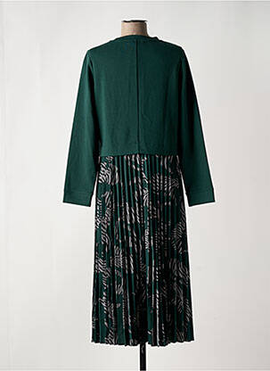 Robe mi-longue imprimé fantaisie manches longues vert WHITE STUFF femme