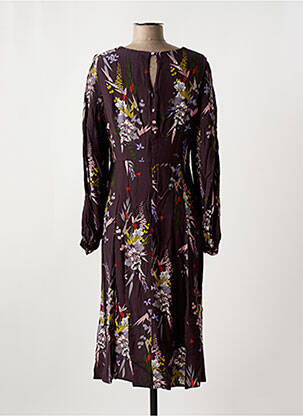 Robe mi-longue imprimé fleurs manches longues violet WHITE STUFF femme