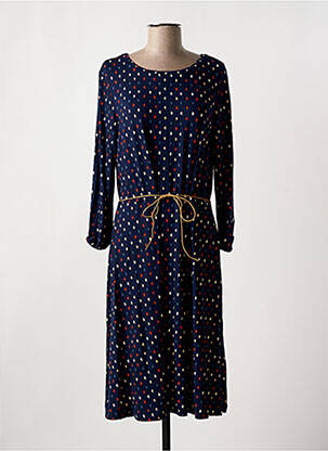 Robe mi-longue manches longues manches longues bleu WHITE STUFF femme