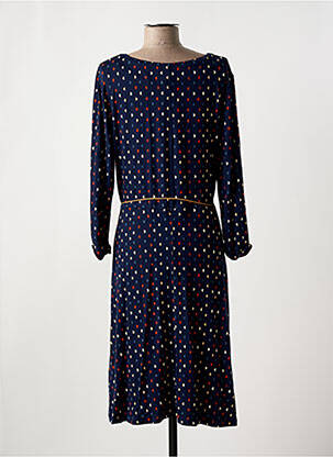 Robe mi-longue manches longues manches longues bleu WHITE STUFF femme
