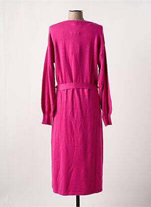 Robe mi-longue manches longues manches longues rose YEST femme
