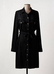 Robe mi-longue manches longues manches longues noir YEST femme