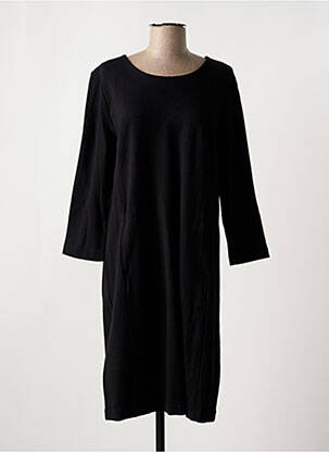 Robe mi-longue manches 3/4 manches 3/4 noir BASE LEVEL femme