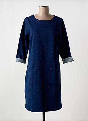Robe mi-longue manches 3/4 manches 3/4 bleu WHITE STUFF femme