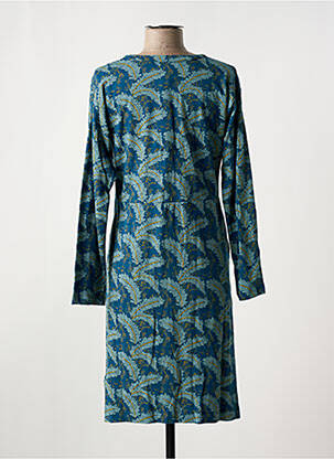 Robe mi-longue imprimé fantaisie manches longues bleu WHITE STUFF femme