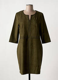 Robe courte manches 3/4 manches 3/4 vert INDIES femme