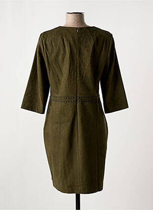 Robe courte manches 3/4 manches 3/4 vert INDIES femme