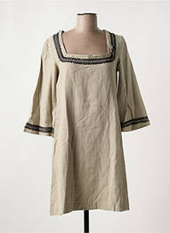 Robe courte manches 3/4 manches 3/4 gris SEMIOLOGY femme