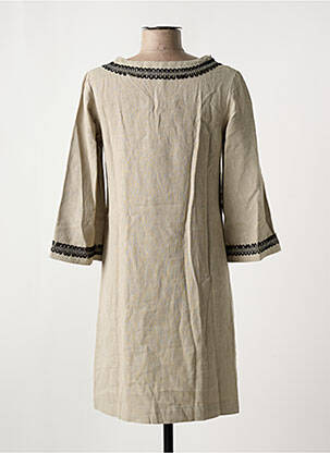 Robe courte manches 3/4 manches 3/4 gris SEMIOLOGY femme