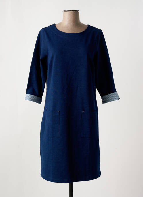 Robe mi-longue manches 3/4 manches 3/4 bleu WHITE STUFF femme