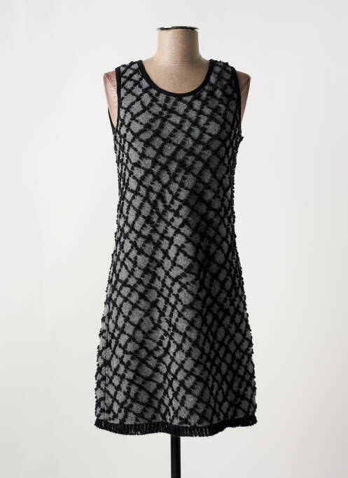 Robe mi-longue gris CRISTINA GAVIOLI pour femme