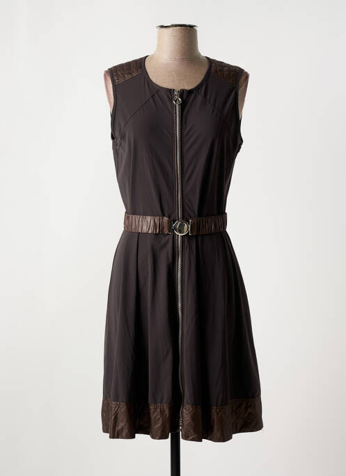 Robe mi-longue marron INDIES pour femme