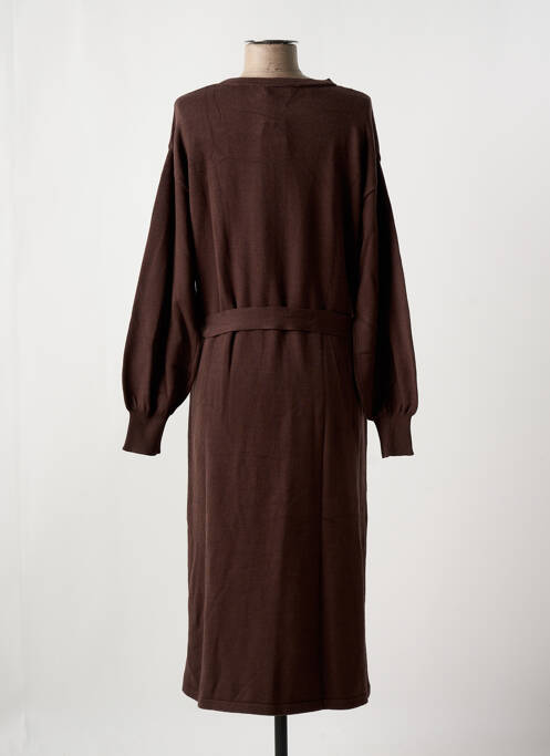 Robe mi-longue marron YEST femme