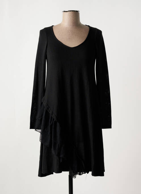 Robe mi-longue noir AN II VITO pour femme