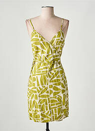 Robe courte tissage crêpe fines bretelles vert ONLY femme