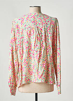 Chemisier tissage crêpe manches longues rose ONLY femme