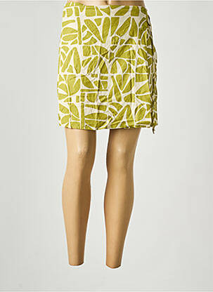 Jupe courte coupe droite vert ONLY femme