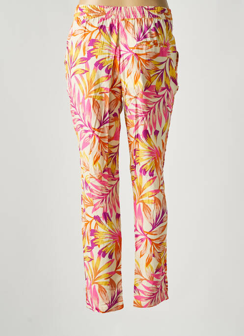 Pantalon slim taille élastique taille haute rose ONLY femme