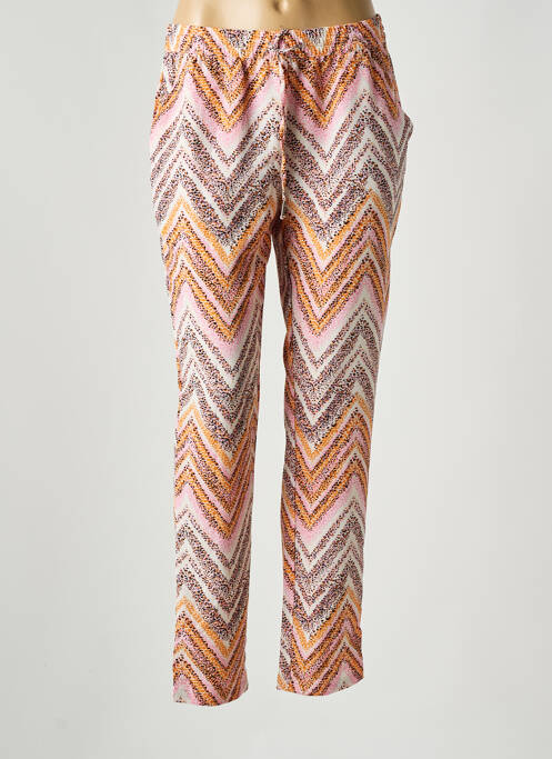 Pantalon slim taille élastique taille normale orange ONLY femme