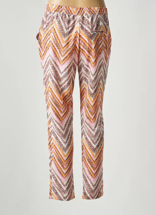 Pantalon slim taille élastique taille normale orange ONLY femme