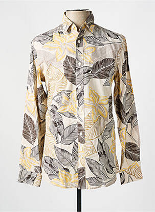 Chemise manches longues imprimé fantaisie beige SELECTED homme
