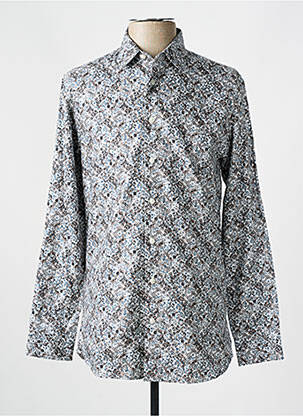 Chemise manches longues imprimé fantaisie gris SELECTED homme