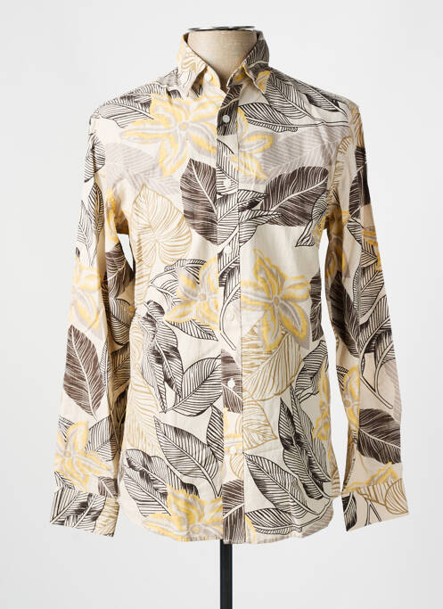 Chemise manches longues beige SELECTED pour homme