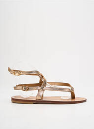 Tongs matière lisse talon plat jusqu'à 3cm or SANDALIA CYCLADES femme