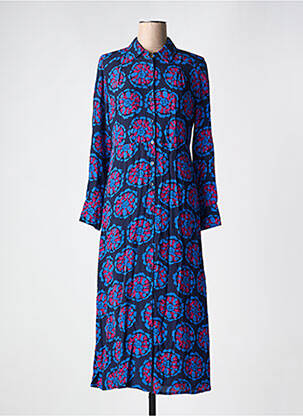 Robe longue manches longues manches longues bleu AN' GE femme